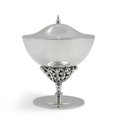 Covered Sugar Bowl by Johan Rohde, for Georg Jensen, sterling silver, with maker's and designer's hallmarks, stamped 'DENMARK STERLING 43', offered May 2020