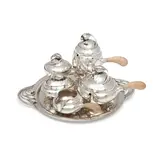 Georg Jensen, An Assembled Seven Piece Blossom Tea and Coffee Service with Tray