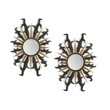 Tony Duquette, Pair of Sunburst Mirrors