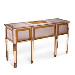 Elsie de Wolfe, Custom Console Table, mirrored glass, copper