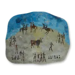 Plaque by Duilio (Dubé) Barnabé, for Fontana Arte, reverse painted glass, painted mark 'DUBE*FONTANA ARTE*', offered May 2020
