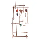David Palombo, Gate, welded and hammered iron, glass, apparently unmarked