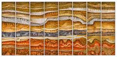 Carl Nadier, Set of Eight Custom Otis Elevator Door Panels, for the Standard Oil Building, San Francisco, California, enameled ceramic, steel