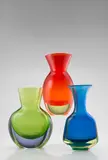 Vetreria Gino Cenedese, Three Rare Borraccia Ovale Vases