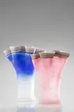 Vetreria Gino Cenedese, Large Fazzoletto Scavo con Fili Vase
