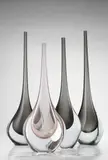 Two Rare Goccia Vases by Antonio da Ros, for Vetreria Gino Cenedese, one example in smokey grey sommerso glass, the other with narrow band of rose pink sommerso, sold Dec 2018