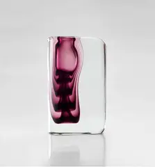 Gino Cenedese and Antonio Da Ros, Vetri Sommersi Contrappunto Sasso Vase, for Vetreria Gino Cenedese, sommerso glass, engraved 'Cenedese Murano 1977'