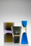Antonio da Ros, Rare Clessidra Conico Vase, for Vetreria Gino Cenedese, smokey green sommerso cased in pale green glass