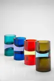 Group of Four Rare Clessidra Cilindrica Vases by Antonio da Ros, for Vetreria Gino Cenedese, sommerso glass, offered Dec 2018