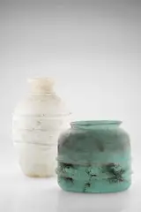 Rare Scavo con Greche Vase by Antonio da Ros, for Vetreria Gino Cenedese, scavo glass with applications, paper label 'CENEDESE GLASS MURANO 11/83 MADE IN ITALY', sold Dec 2018
