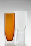 Rare Ovale con Bolle Vase by Antonio da Ros, for Vetreria Gino Cenedese, opaque white sommerso glass, cased in clear with trapped air bubble, sold Dec 2018