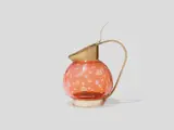 Koloman Moser, Sherry Jug, for Meyr's Neffe, gilt metal, cased and wheel carved glass