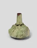 Ernest Bussière, Horse Chestnut Vase, for Keller et Guerin, white earthenware with polycrome glaze, glaze mark 'K