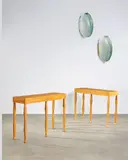 Max Ingrand, Pair of Wall Appliques, for Fontana Arte, float glass with battuto surface, acid frosted glass, brass