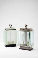 Table Lamp by Pietro Chiesa, for Fontana Arte, acid frosted glass, brass, offered Dec 2019