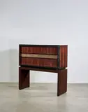 Desirée Cabinet by Luciano Frigerio, for Frigerio di Desio, macassar ebony, patinated bronze, offered Dec 2019