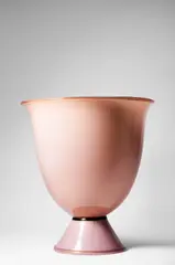 Laguna Table Lamp by Tomaso Buzzi, for Venini, hand-blown incalmo laguna glass, with gold foil inclusions, offered Dec 2019