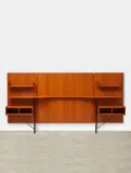 Gio Ponti, Wall Cabinet, executed by Egidio Proserpio, enameled steel, sapele-veneered wood