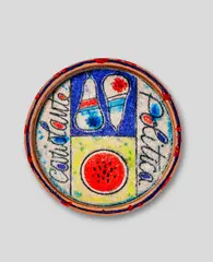 Guerrino Tramonti, Cocomero con Pere, glazed terracotta with a crystalline glaze