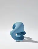 Merete Rasmussen, Blue Twisted Form, ceramic, applied with paint