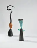 Ice Bucket by Wendell Castle, steel, wood, patinated bronze, sold Dec 2019