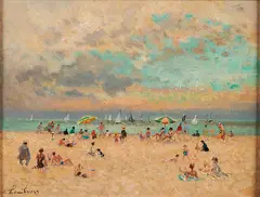 "Tempscalme" by André Hambourg, 1962, Öl auf Leinwand, sold Feb 2023