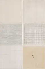 Günther Uecker, Uecker, 1970, Katalog mit 2 Radierungen, 1 Prägedruck und 2 Lithografien auf leichtem Karton