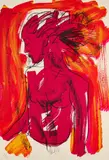 Luciano Castelli, Akt, 1990, Farblithografie auf Bütten