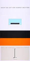 Gerhard Merz, Hamburg 1992, 1990, Mappe mit 5 Farbserigrafien und 1 Serigrafie auf Karton