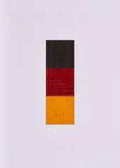 Gerhard Richter, Schwarz, Rot, Gold I, 1998, Öl auf drei Quadraten aus leichtem Karton
