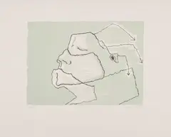 Maria Lassnig, Ohne Titel, 1997, Farblithografie auf Velin
