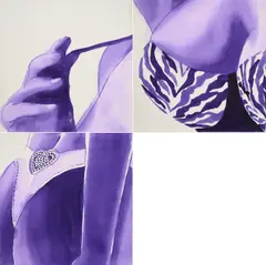 Agnès Thurnauer, "Bien faite, mal faite, pas faite", 2004, Jeweils: Aquarell auf Baumwolle