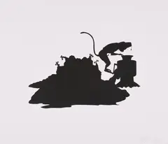 Monkey Grinder by Kara Walker, 2002, Serigrafie auf Karton, sold Mar 2023