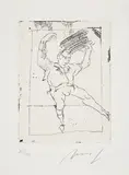 Alfred Hrdlicka, Tänzer, 1981, Radierung auf Bütten