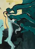 Volker Tannert, Kannibalismus, 1981, Acryl auf Leinwand