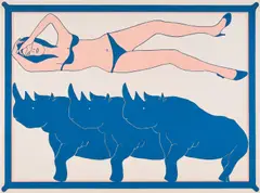 John Wesley, Dream of Unicorns (Aus: 11 Pop Artists, Volume III), 1965/66, Farbserigrafie auf Velin