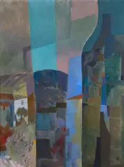 Eberhard Schlotter, "el atardecer de las portas", 1994, Öl auf Leinwand