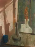 Eberhard Schlotter, Stillleben mit Vasen, Öl auf Leinwand