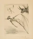La Cogida y la Muerte by Salvador Dalí, 1973, Radierung auf ARCHES FRANCE (Wasserzeichen), sold Apr 2023