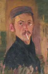 Kurt Kühn, Selbstporträt, 1903 (?), Öl auf Karton