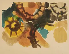 Farblitho (NOR) by Ernst Wilhelm Nay, 1958, Farblithografie auf Velin, sold Oct 2022