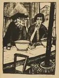 Erich Heckel, In der Muschelstube II, 1916, Lithografie auf Velin
