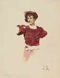 Franz Skarbina, Studie eines Mannes mit Hellebarde
