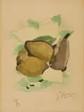 Georges Braque, Les citrons (Aus: Lettera amorosa), 1963, Farblithografie auf Arches (Wasserzeichen)