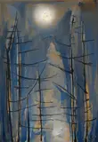 Werner Scholz, Novembersonne, 1934, Öl auf Karton, auf Holz kaschiert