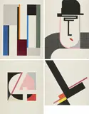 Walter Dexel, Konvolut von 4 Serigrafien