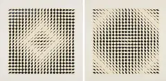 Hartmut Böhm, Konvolut von 2 Serigrafien, 1969/70, Jeweils: Farbserigrafie auf leichtem Karton