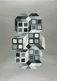 Victor Vasarely, Ohne Titel, Farbserigrafie auf leichtem Karton