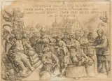Verschiedene Künstler, Knvolut mit vier Graphiken nach unterschiedlichen Künstlern, u.a. nach Adriaen Ostade und Daniel Hopfner, Kupferstiche und Radierungen auf Papier
