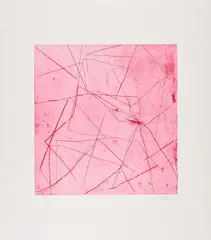 Herbert Zangs, Ohne Titel, Farbradierung auf Hahnemühle (Wasserzeichen)